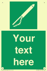 Custom sign safe condition Line throwing appliance